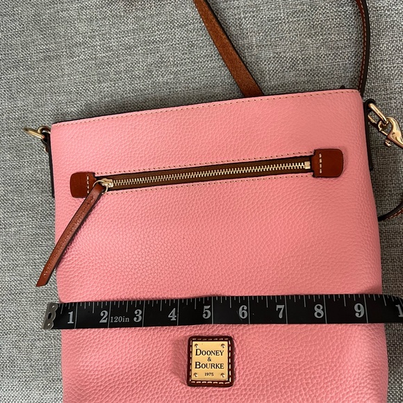 Dooney and Bourke pebble grain crossbody pale, pink - Barbie pink! - Picture 3 of 7